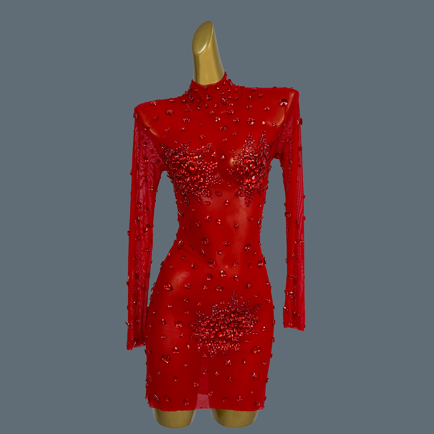 Luxury Sexy Red Rhinestones Sp - Sparkly Rhinestone Club Party Dress review and price