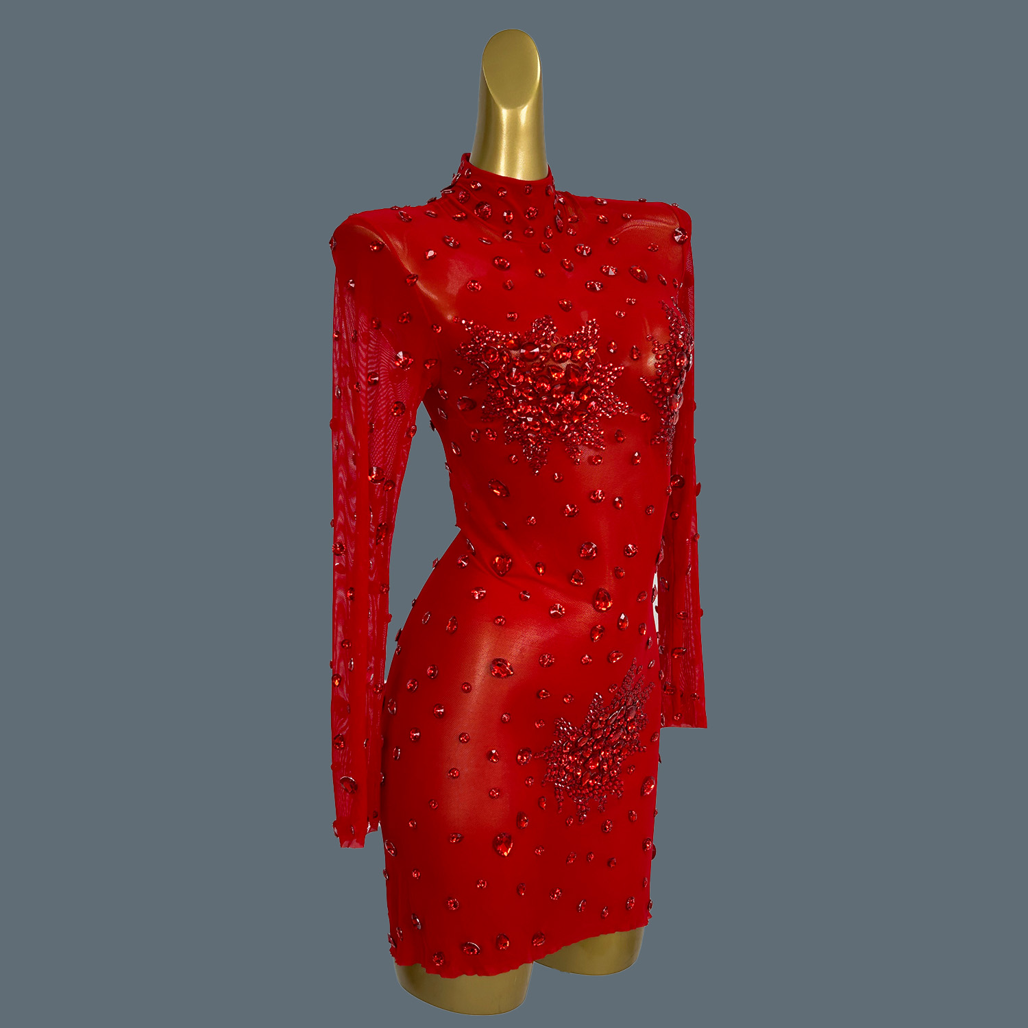 Luxury Sexy Red Rhinestones Sp - Sparkly Rhinestone Club Party Dress review and price