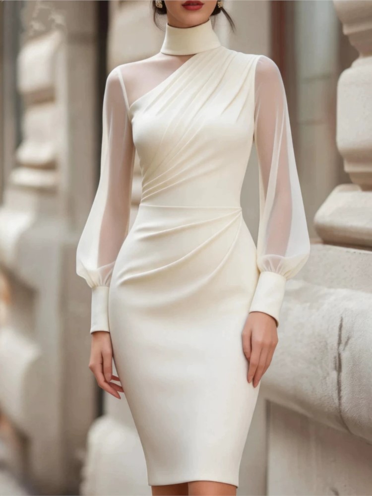 New Fashionable Mesh Sheer Lon - Sexy Mesh Sheer Bodycon Dress review and price