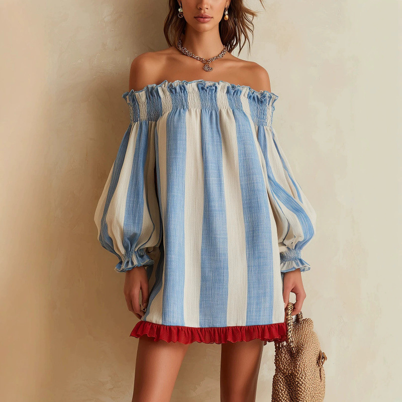 2026 Women Off‑the‑Shoulder Dr - Off Shoulder Puff Sleeve Sundress review and price