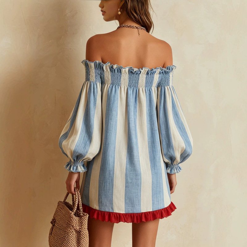 2026 Women Off‑the‑Shoulder Dr - Off Shoulder Puff Sleeve Sundress review and price