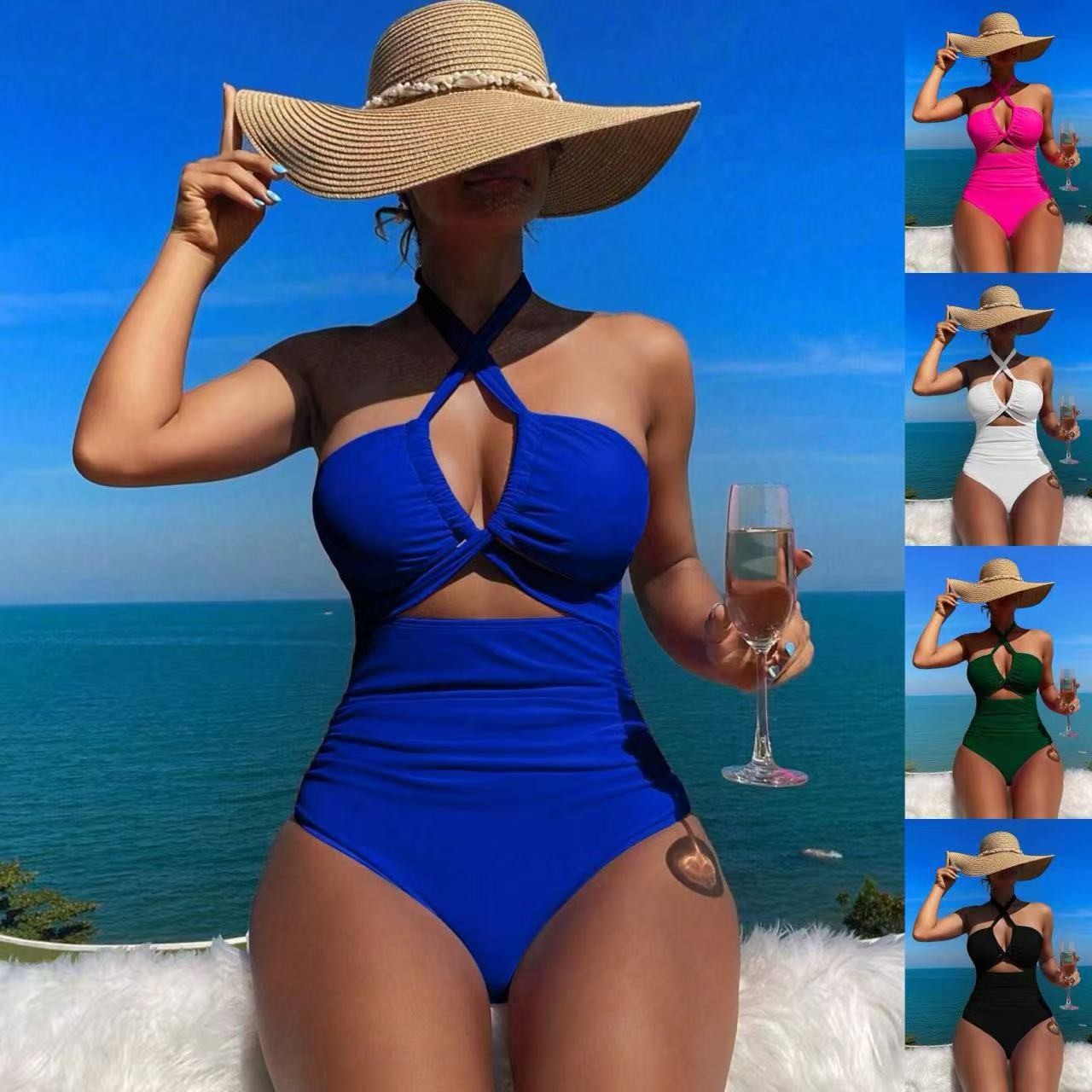 Women Swimsuit Halter Neck Sol - Swimwear review and price