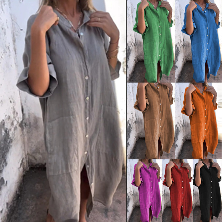2026 Women's Old Money Shirt D - Casual Loose Linen Shirt Dress review and price