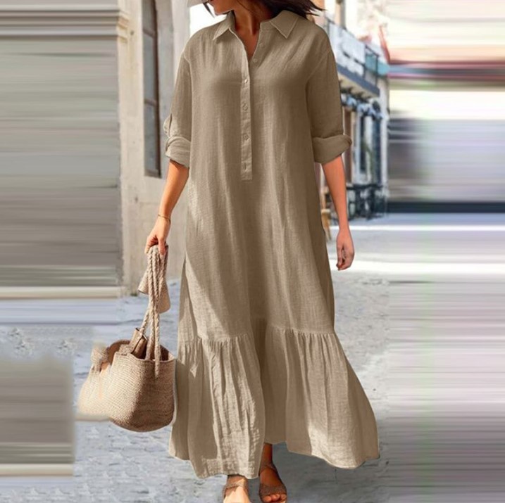 2025 Women's Linen Shirt Dress - Casual Loose Linen Shirt Dress review and price