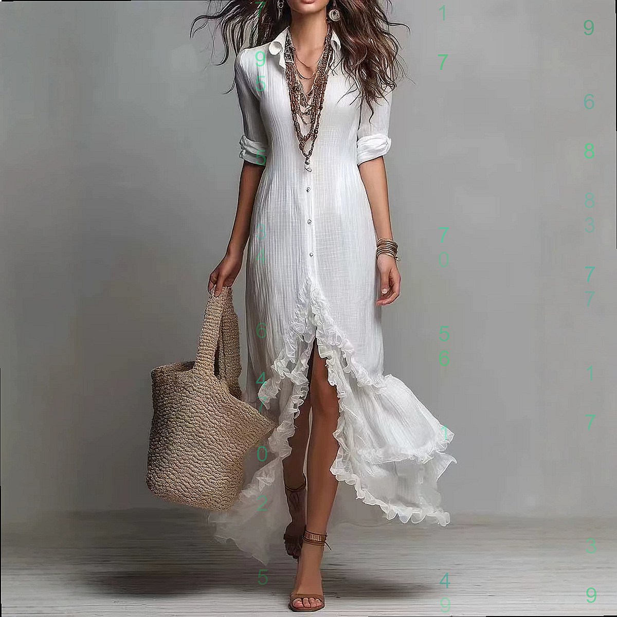 Cross back cotton linen dress  - Casual Loose Linen Shirt Dress review and price