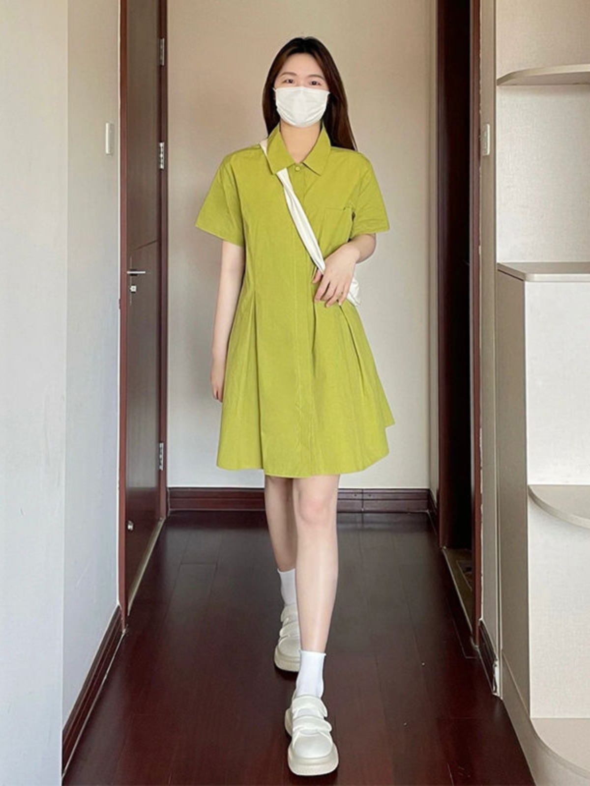 plus Size  Collar Dress Women  - Korean Style A Line Shirt Dress review and price