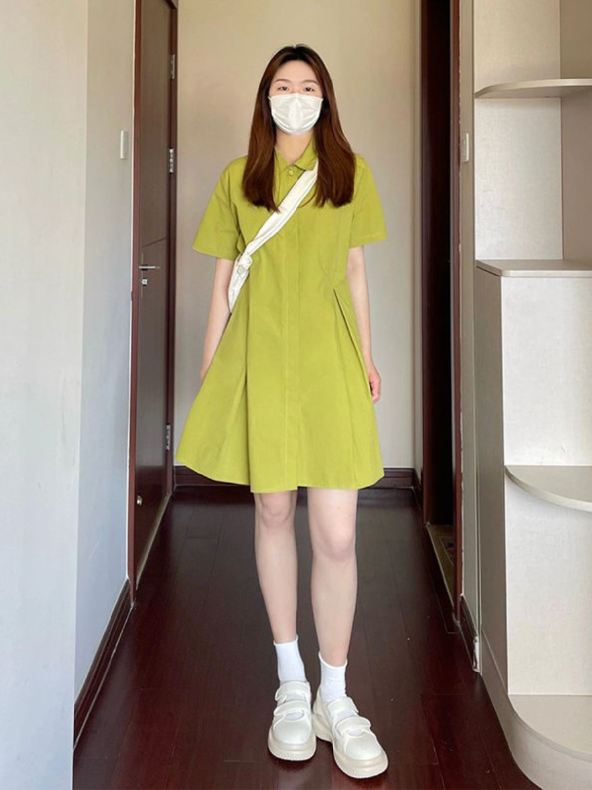 plus Size  Collar Dress Women  - Korean Style A Line Shirt Dress review and price