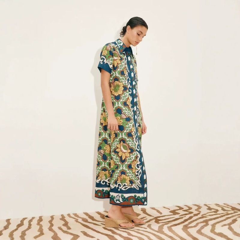 2026 Autumn New Original Trend - Casual Loose Linen Shirt Dress review and price