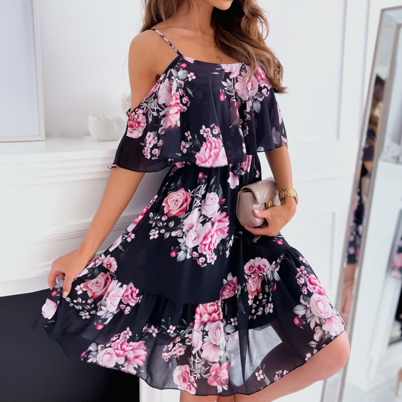 Woman Dress 2025 Summer Floral - French Vintage Floral Midi Dress review and price