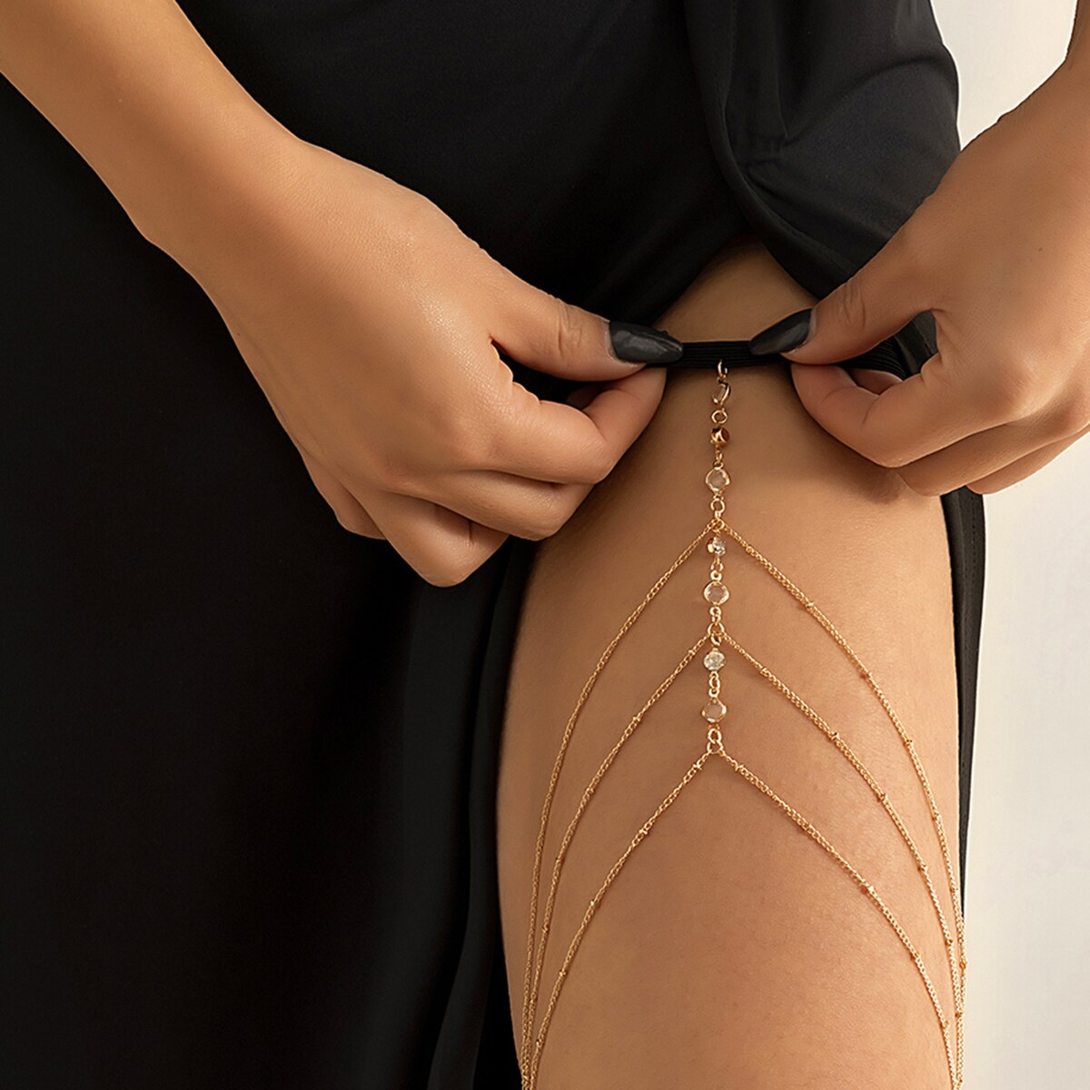 Boho Elastic Band Crystal Leg  - Boho Summer Beach Maxi Dress review and price