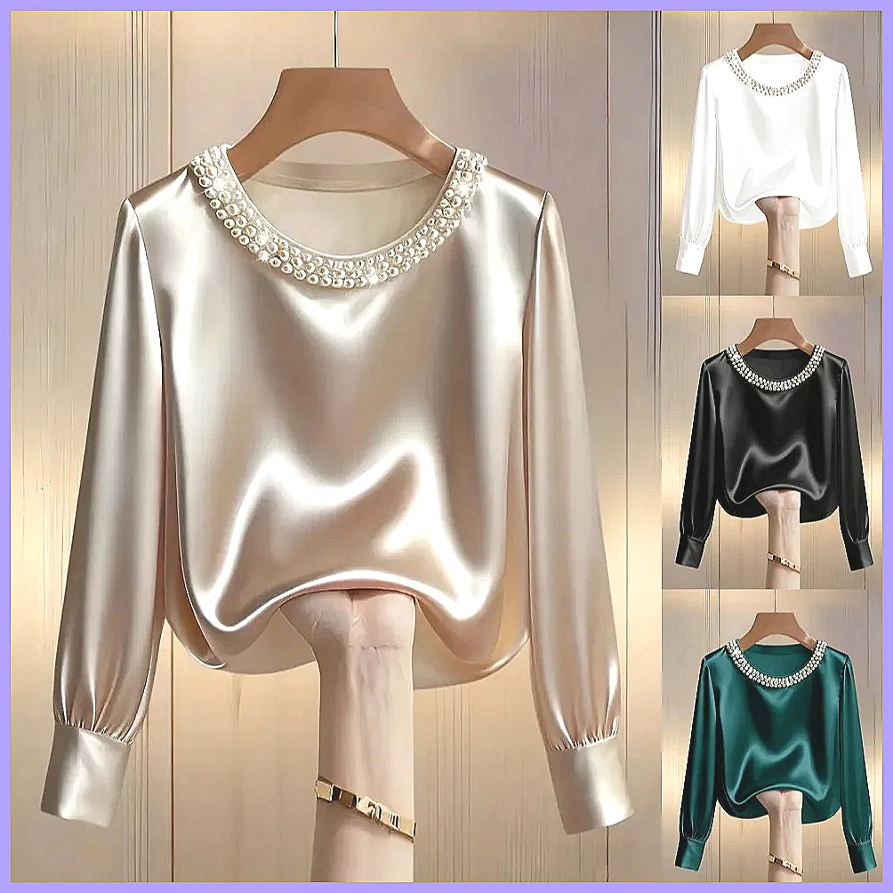 Elegant Beaded Satin Blouse fo - Blouses review and price