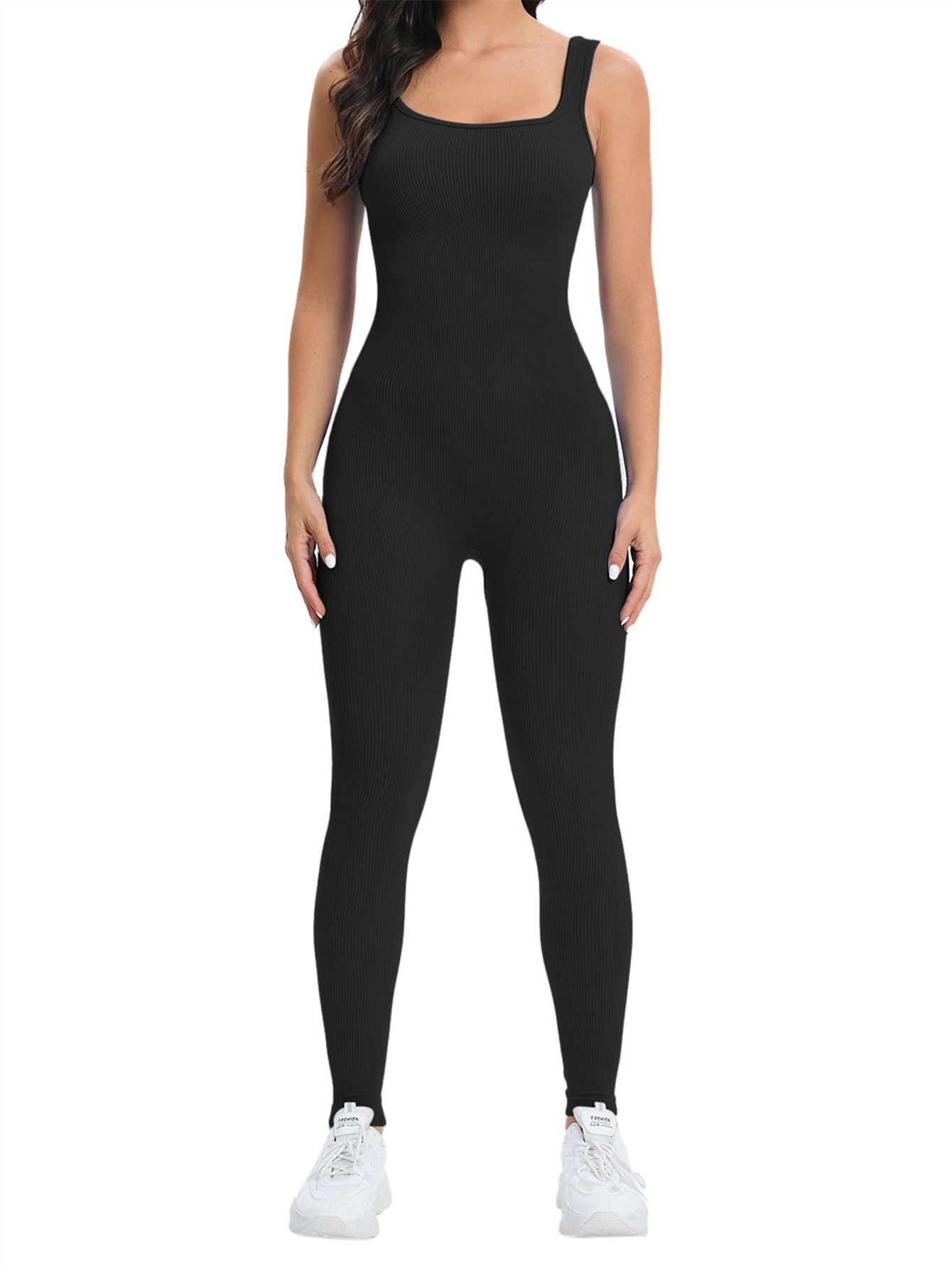 Women Workout Seamless Jumpsui - Seamless Ribbed Workout Tank Top review and price