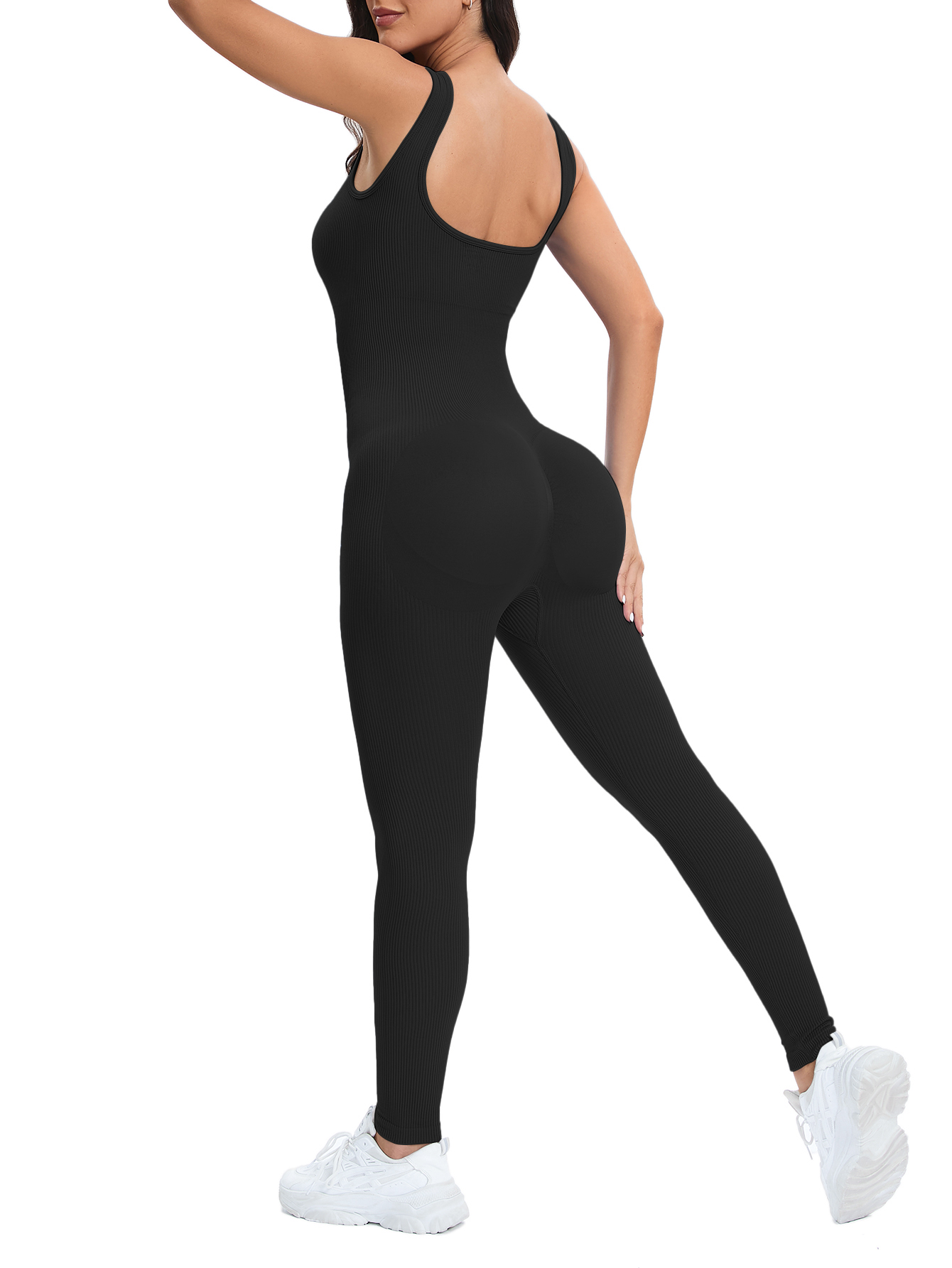 Women Workout Seamless Jumpsui - Seamless Ribbed Workout Tank Top review and price