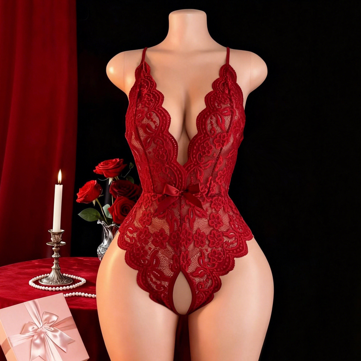 Hot Crotchless Sexy Lingerie F - Lingerie review and price