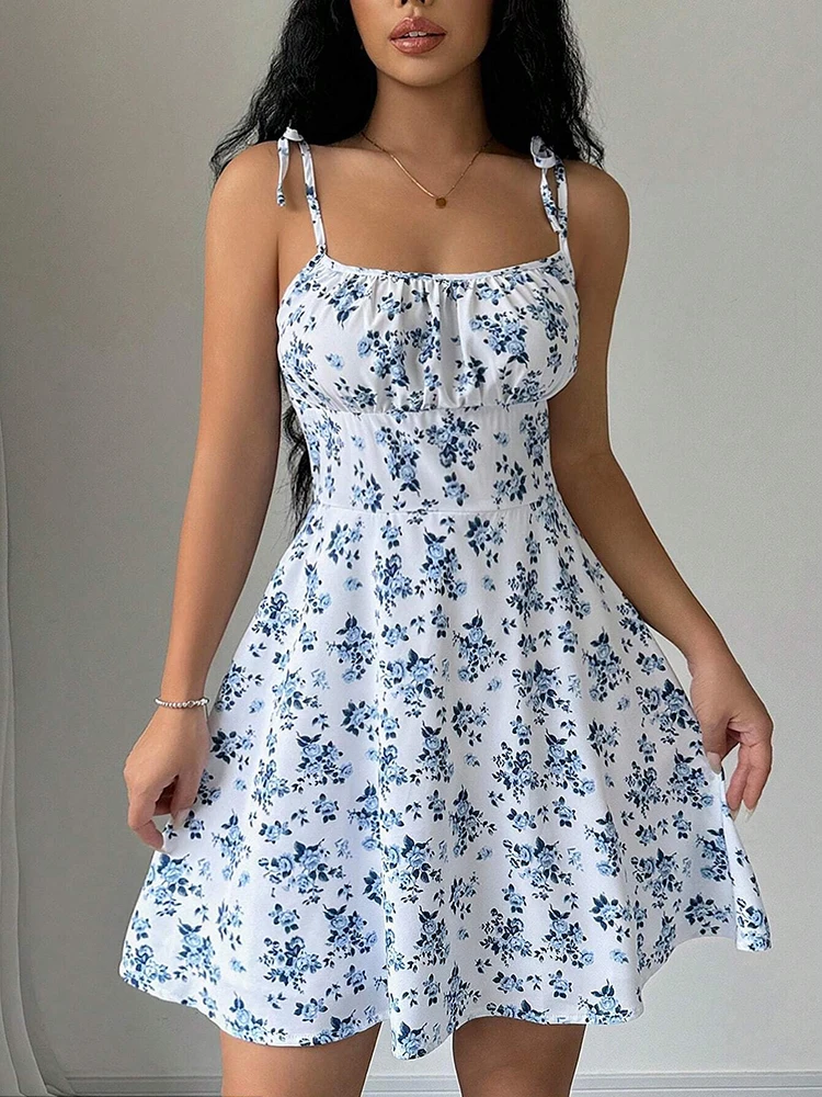 Women's Summer Floral Spaghett - French Vintage Floral Midi Dress review and price