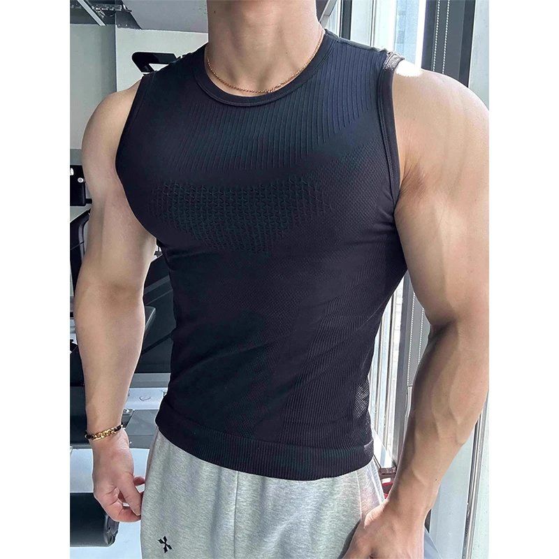 Men's Seamless Ribbed Fitness  - Seamless Ribbed Workout Tank Top review and price