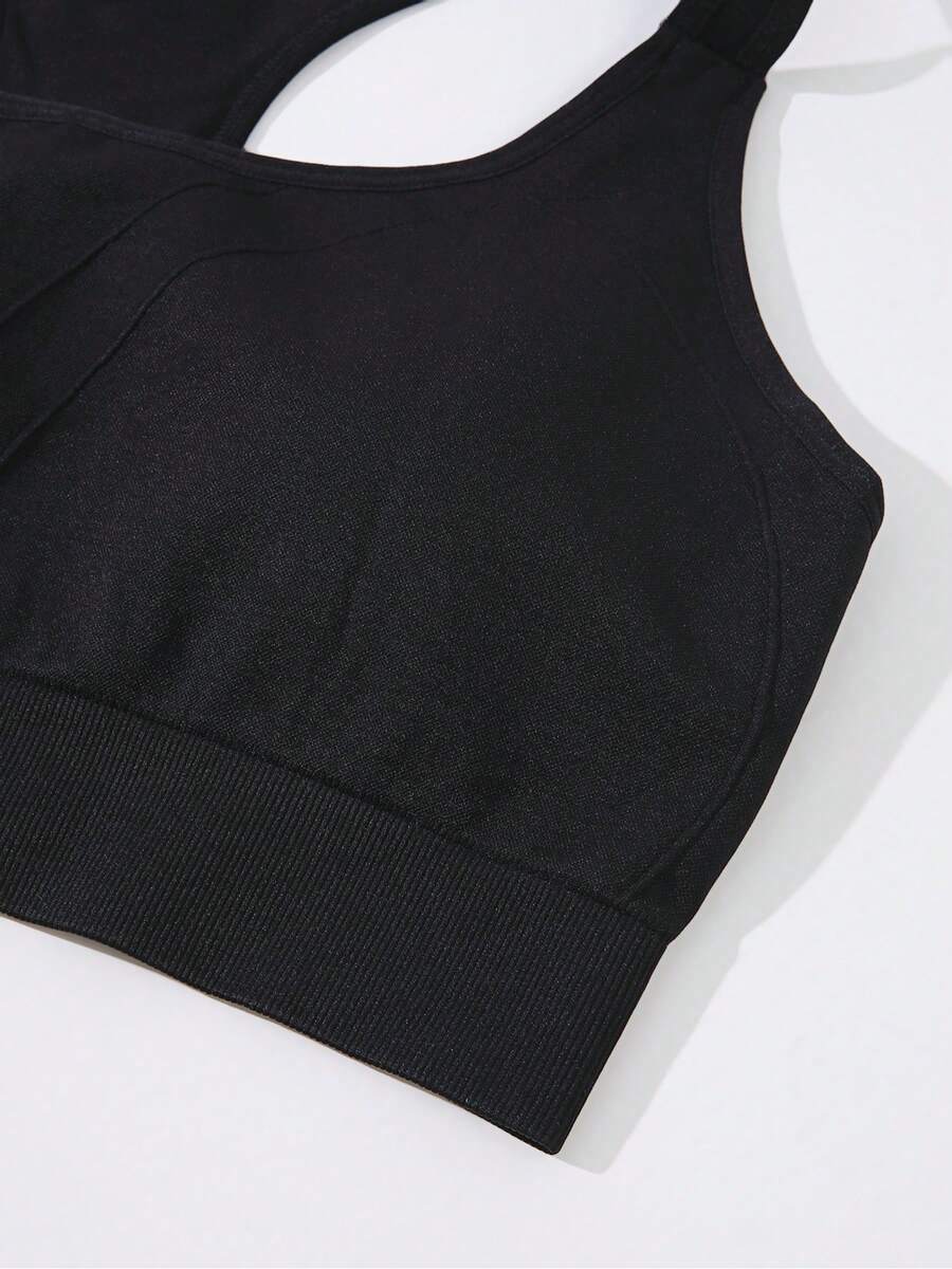 1Pcs Black Sport Solid Backles - Seamless Ribbed Workout Tank Top review and price