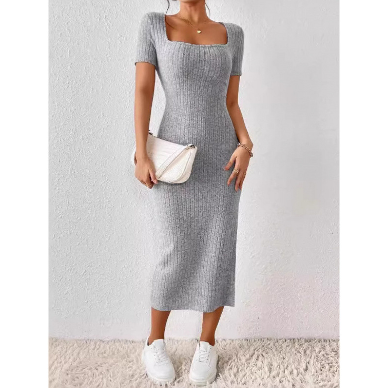 Ropa Para Mujer Vintage Ribbed - Bodycon Long Sleeve Ribbed Dress review and price