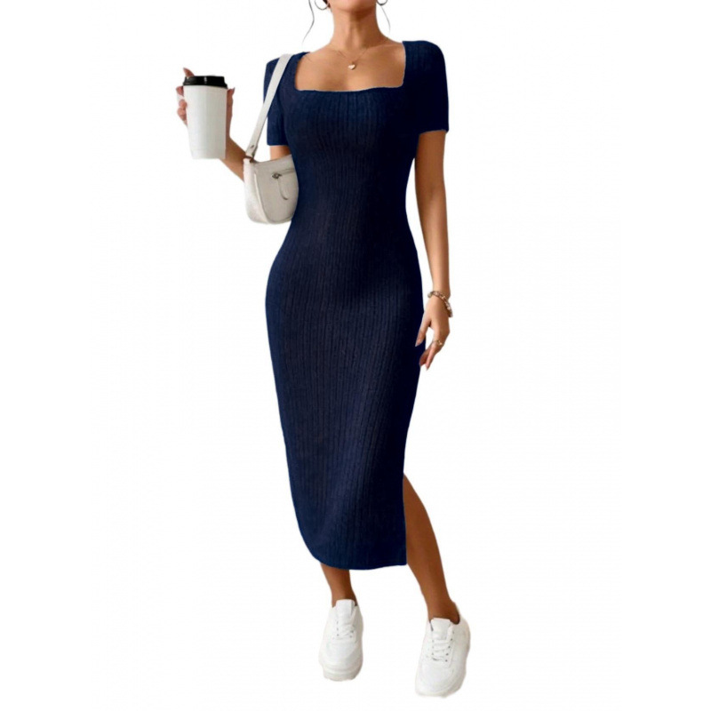 Ropa Para Mujer Vintage Ribbed - Bodycon Long Sleeve Ribbed Dress review and price