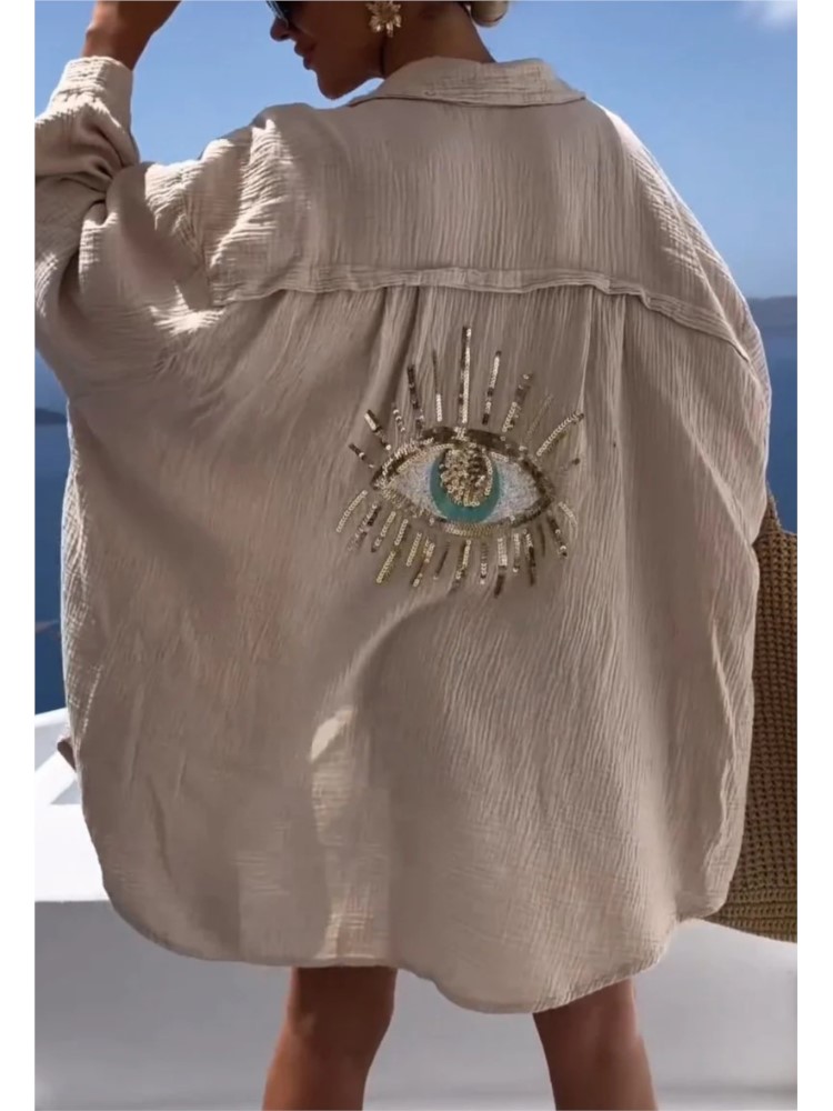 Spring Summer Casual Sequin Ey - Casual Loose Linen Shirt Dress review and price