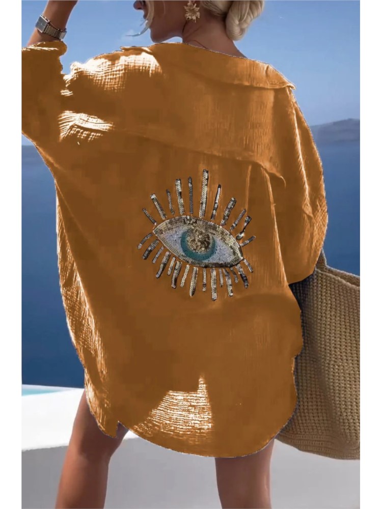 Spring Summer Casual Sequin Ey - Casual Loose Linen Shirt Dress review and price