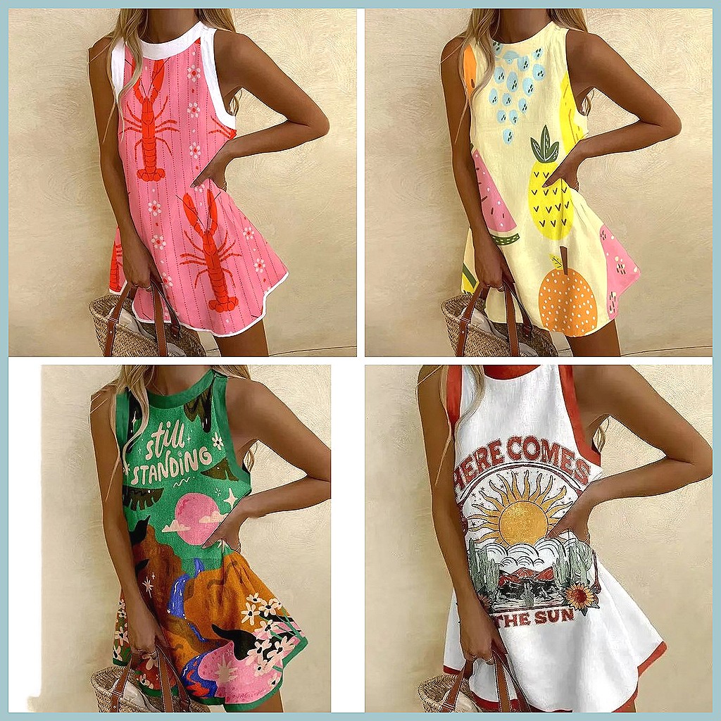 Women's Pineapple Print Sleeve - Dresses review and price