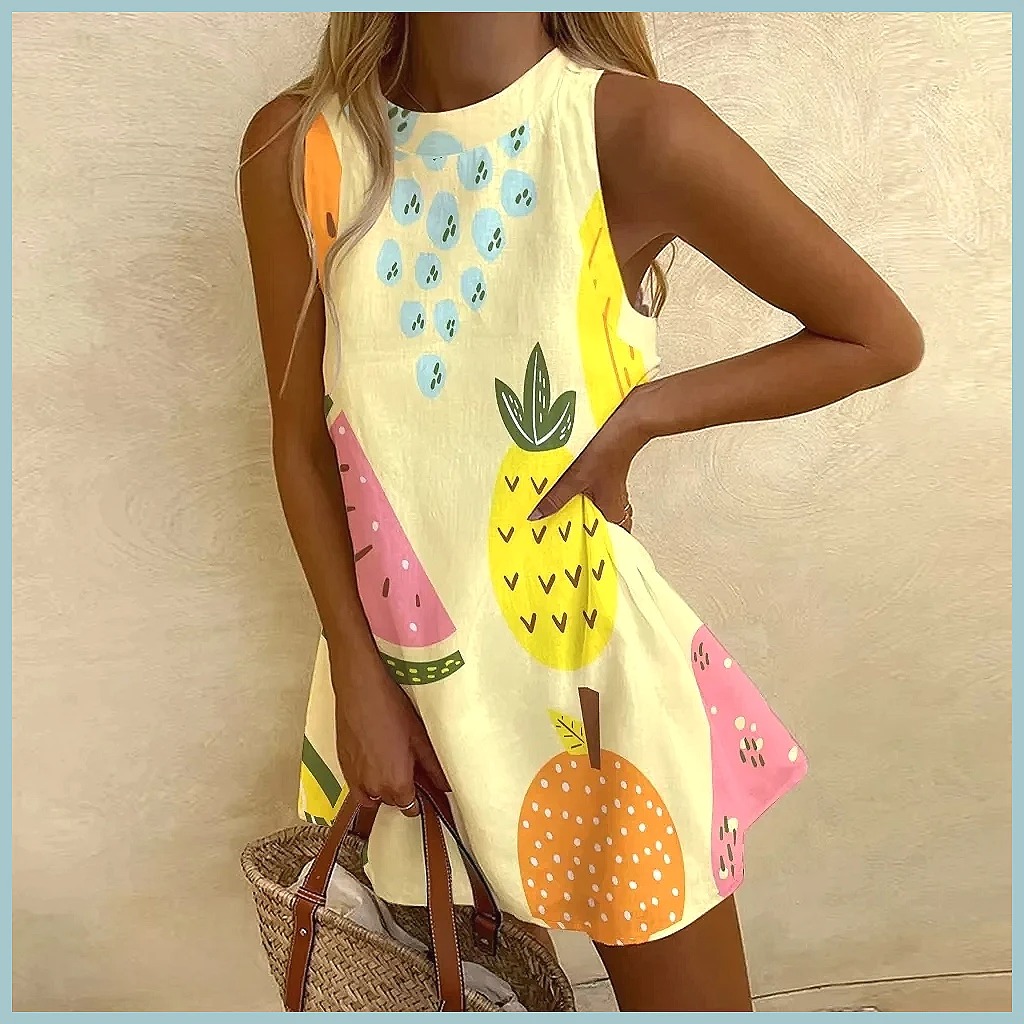 Women's Pineapple Print Sleeve - Dresses review and price