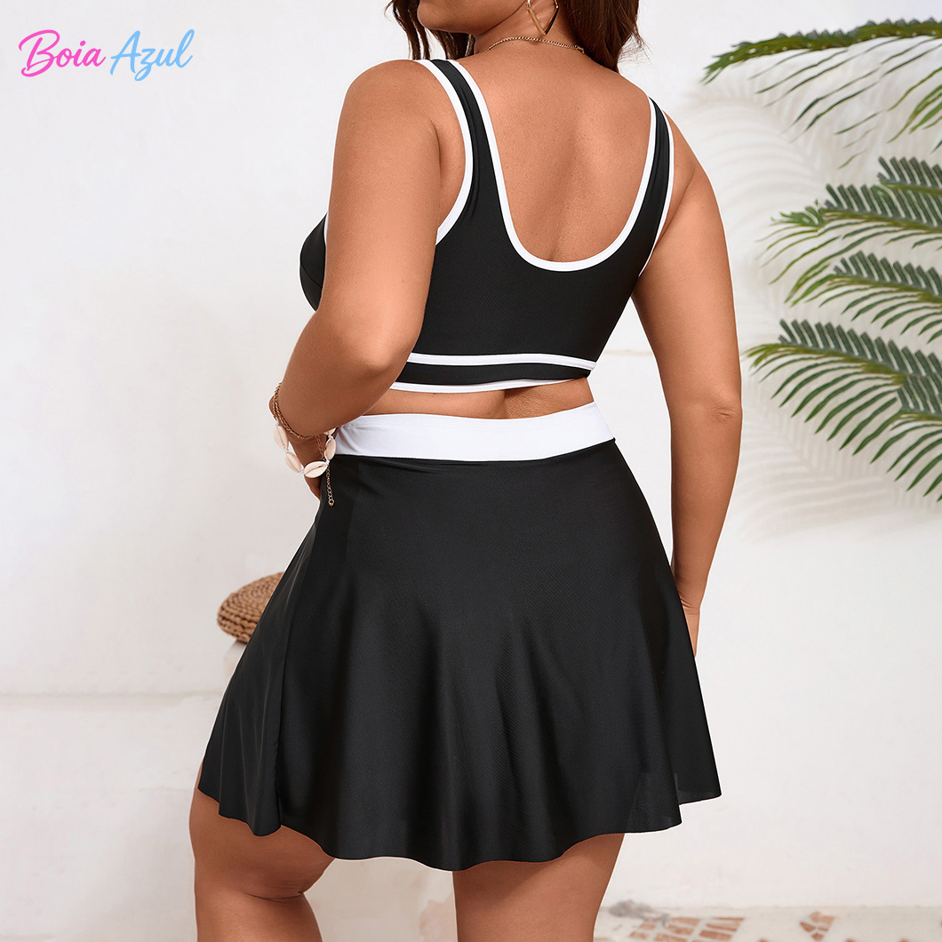 Plus size black and white cont - Dresses review and price
