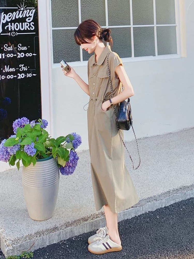 Slimming plus Size Korean Styl - Korean Style A Line Shirt Dress review and price
