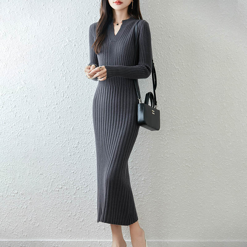 Smart Minimalist Ribbed 2025 W - Bodycon Long Sleeve Ribbed Dress review and price