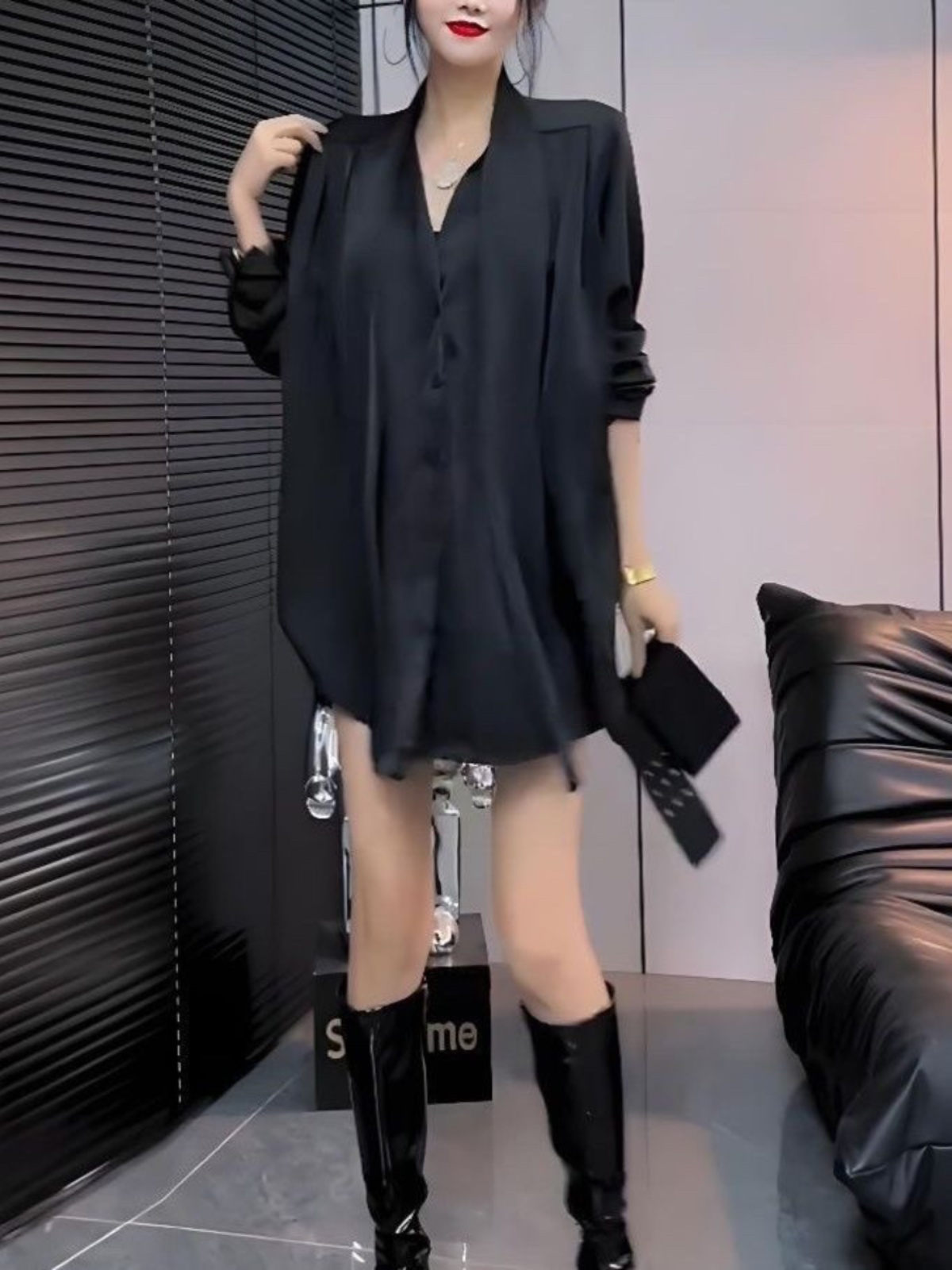 White Silk Shirt Dress Women's - Korean Style A Line Shirt Dress review and price