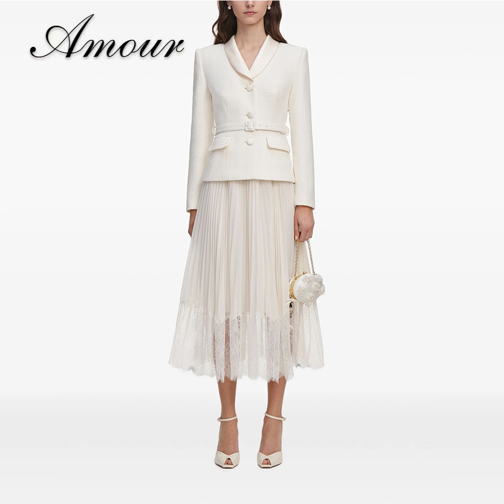 Amour Customized Two‑Piece For - Tweed Two Piece Blazer Dress review and price