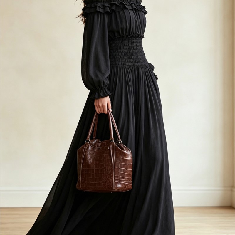 Women Off‑Shoulder Ruffle Maxi - Off Shoulder Puff Sleeve Sundress review and price