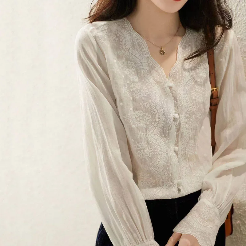GELITAYIN V-Neck Long Sleeve L - Casual Loose Linen Shirt Dress review and price