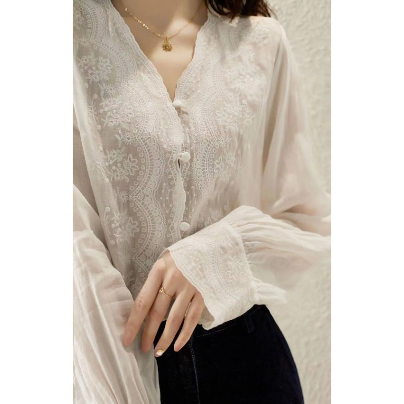 GELITAYIN V-Neck Long Sleeve L - Casual Loose Linen Shirt Dress review and price