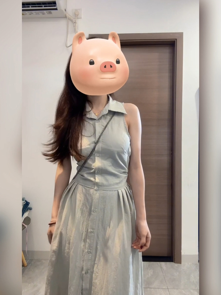 XZY Chic Casual  Collar Sleeve - Korean Style A Line Shirt Dress review and price