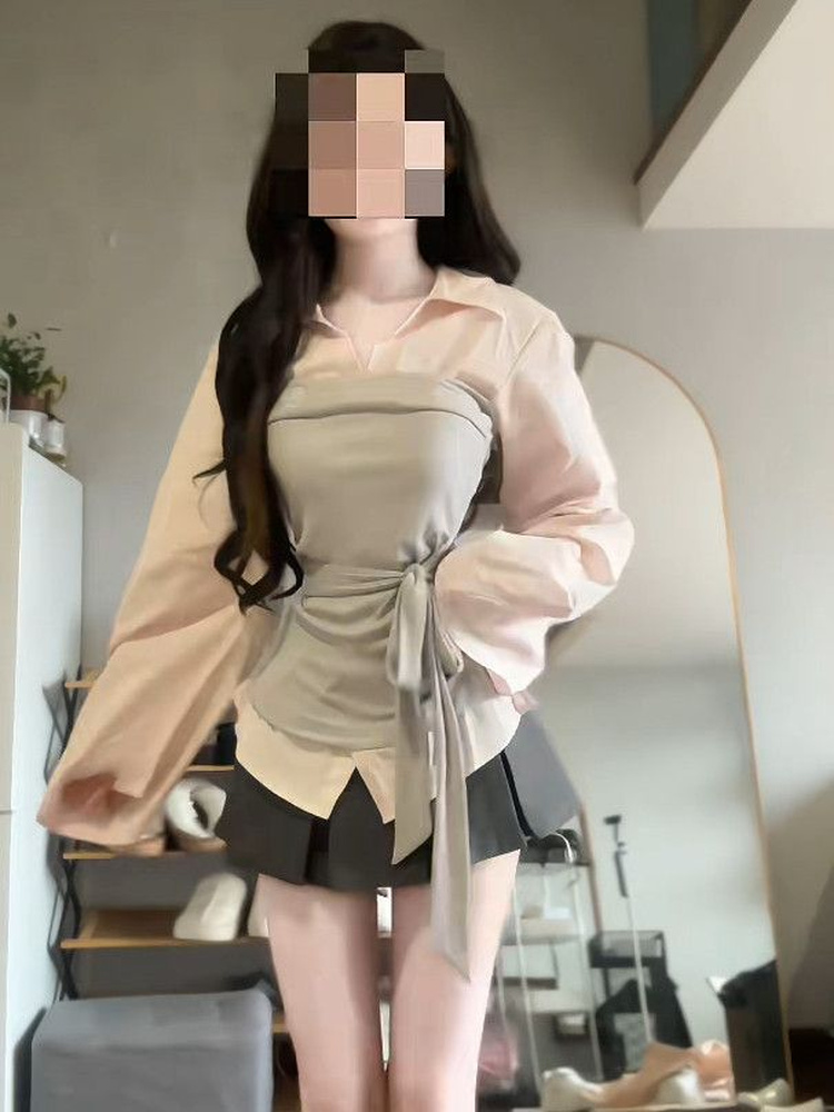 Women's plus Size Korean Style - Korean Style A Line Shirt Dress review and price