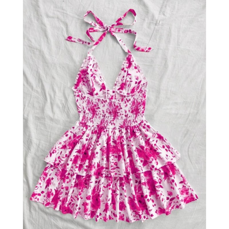 Women Vacation Style Retro Sho - French Vintage Floral Midi Dress review and price