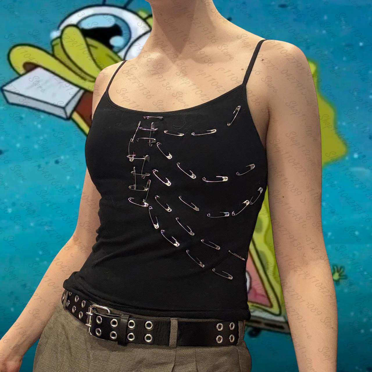 Vintage Punk Gothic Camisole T - Y2K Graphic Baby Tee Crop review and price