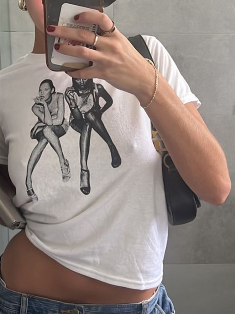 Aesthetic Summer Baby Tee Stre - Y2K Graphic Baby Tee Crop review and price