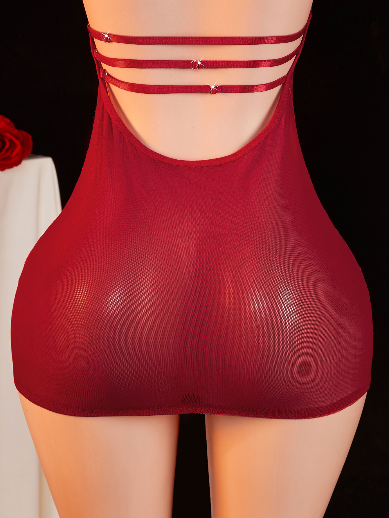 Sheer Lace Babydoll Women Halt - Sexy Mesh Sheer Bodycon Dress review and price