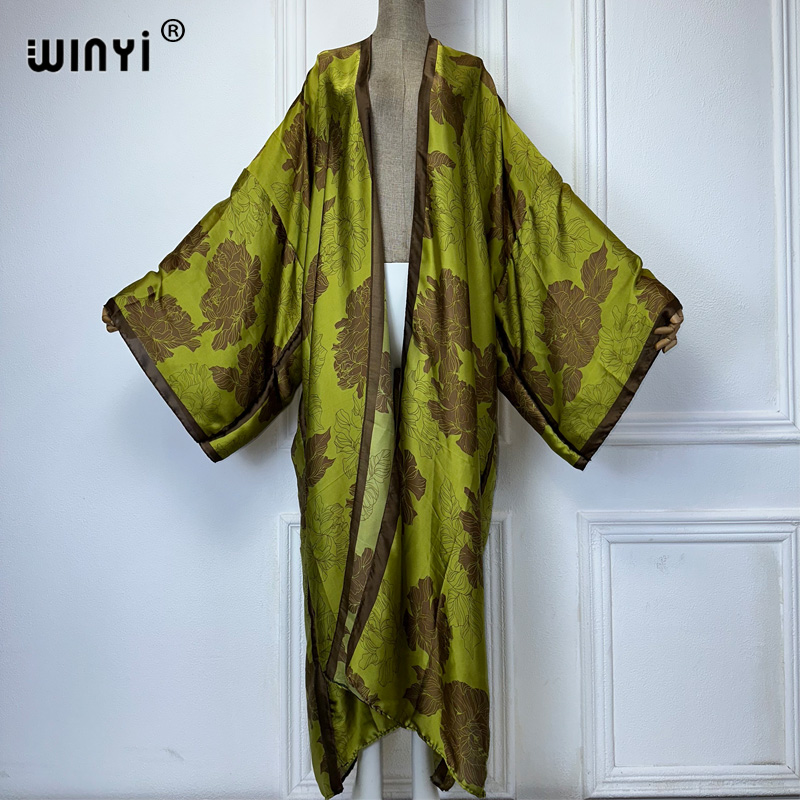 WINYI Africa boho print Kimono - Boho Summer Beach Maxi Dress review and price