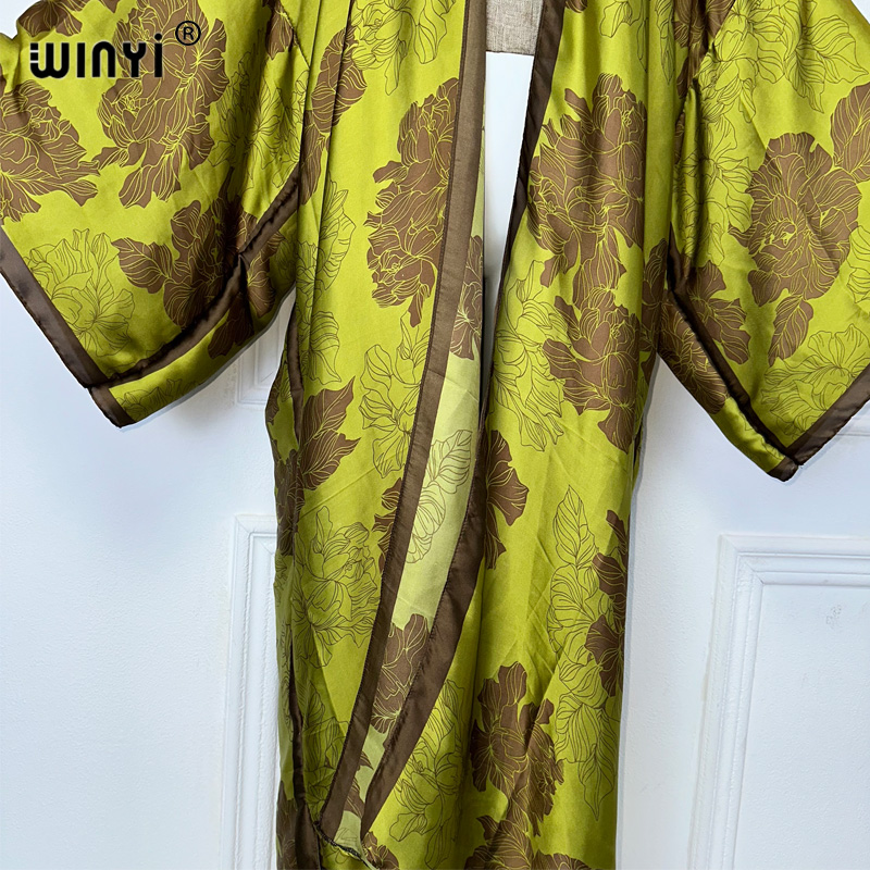 WINYI Africa boho print Kimono - Boho Summer Beach Maxi Dress review and price