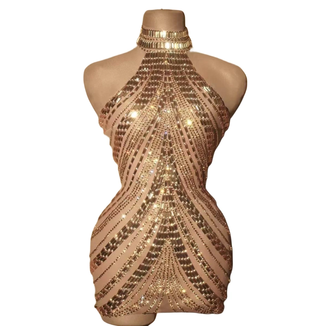 Sparkly Dress Women Stretch Rh - Sparkly Rhinestone Club Party Dress review and price