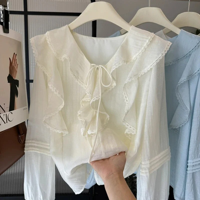 French V-Neck Chic Long Sleeve - Blouses review and price