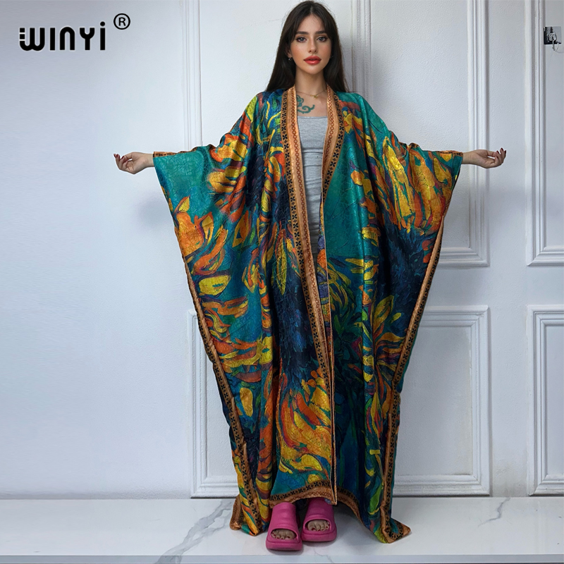 WINYI high quality boho print  - Boho Summer Beach Maxi Dress review and price