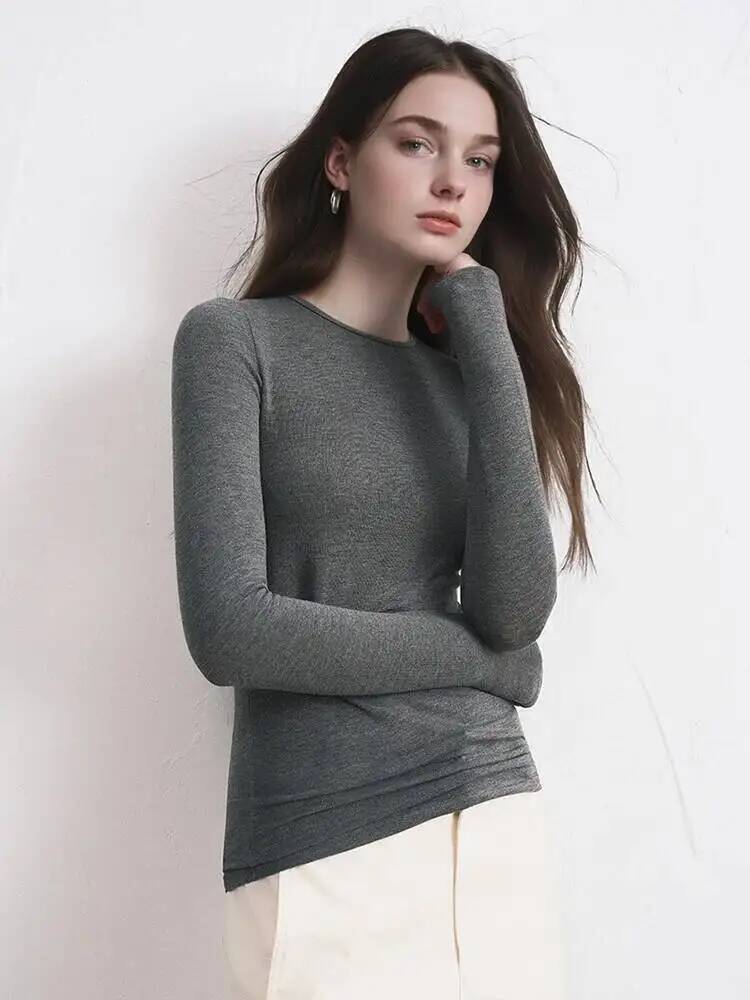 Women Cashmere Blend Long Slee - Blouses review and price
