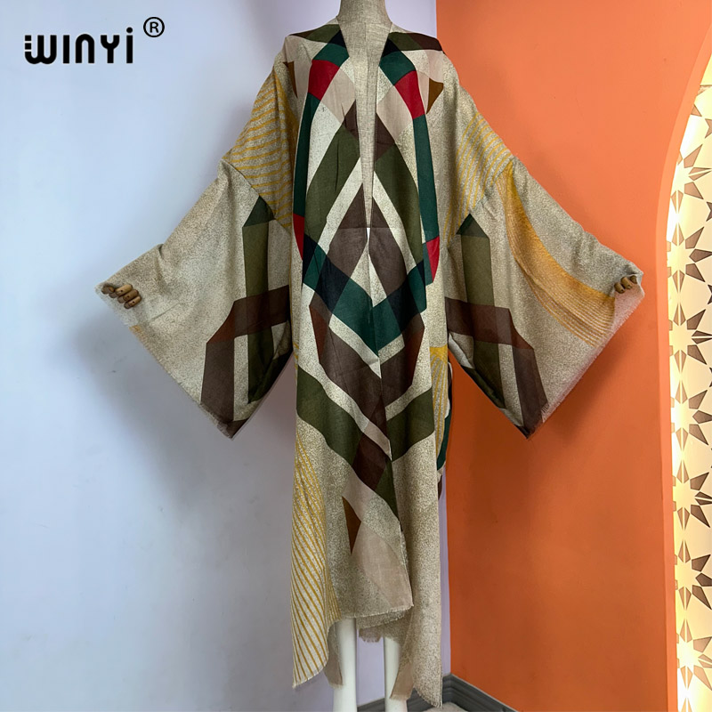 WINYI kimono summer boho print - Boho Summer Beach Maxi Dress review and price