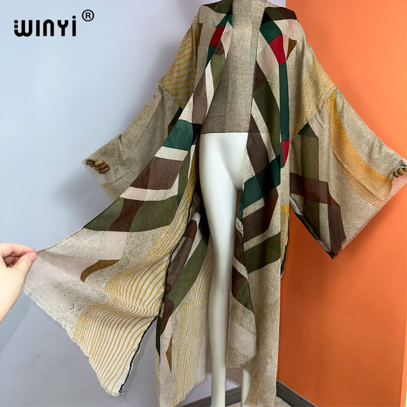 WINYI kimono summer boho print - Boho Summer Beach Maxi Dress review and price